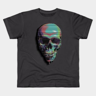 colorful art skull Kids T-Shirt